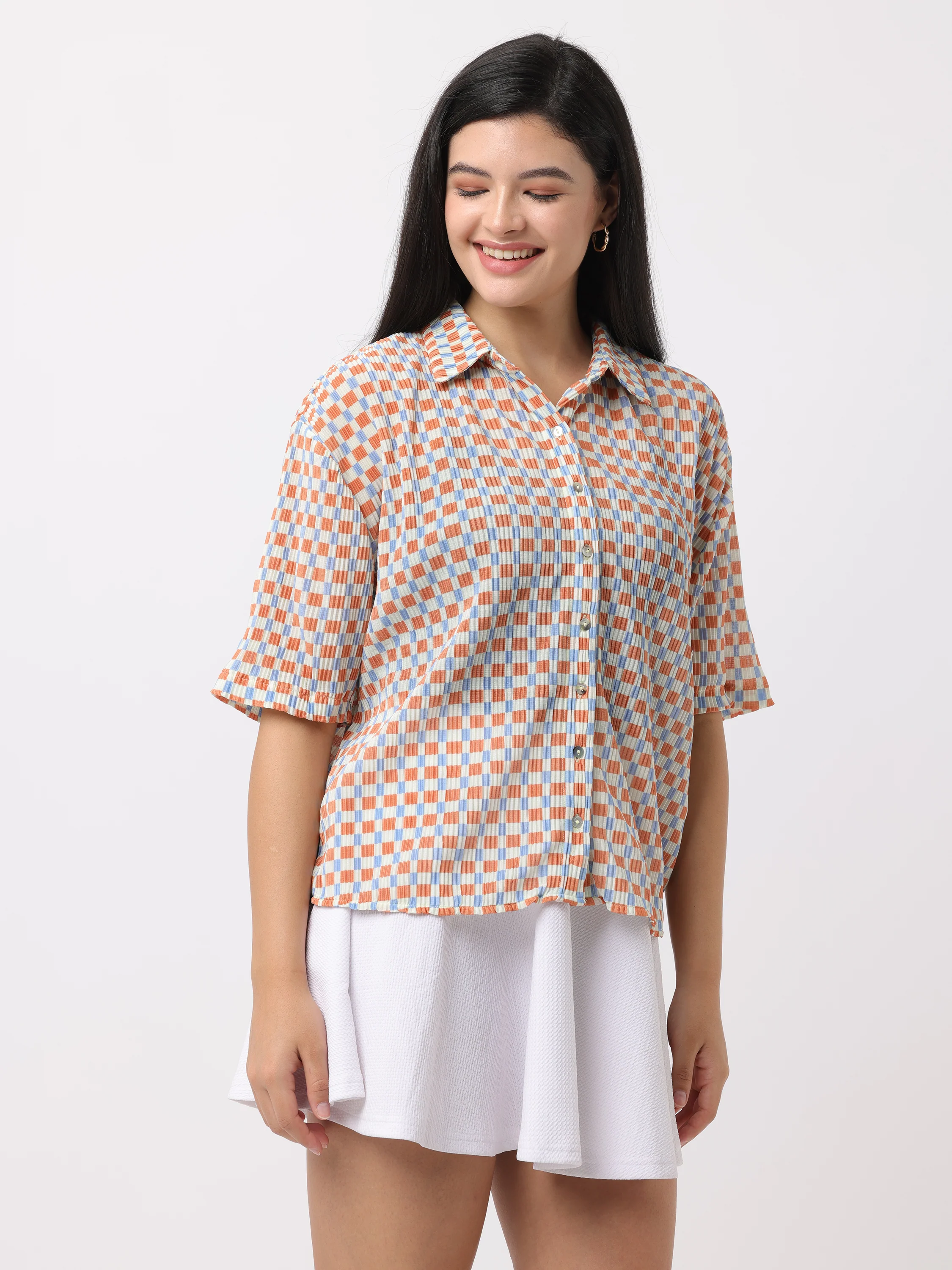 Women Multi Boxy Fit Printed Shirt - Image 3