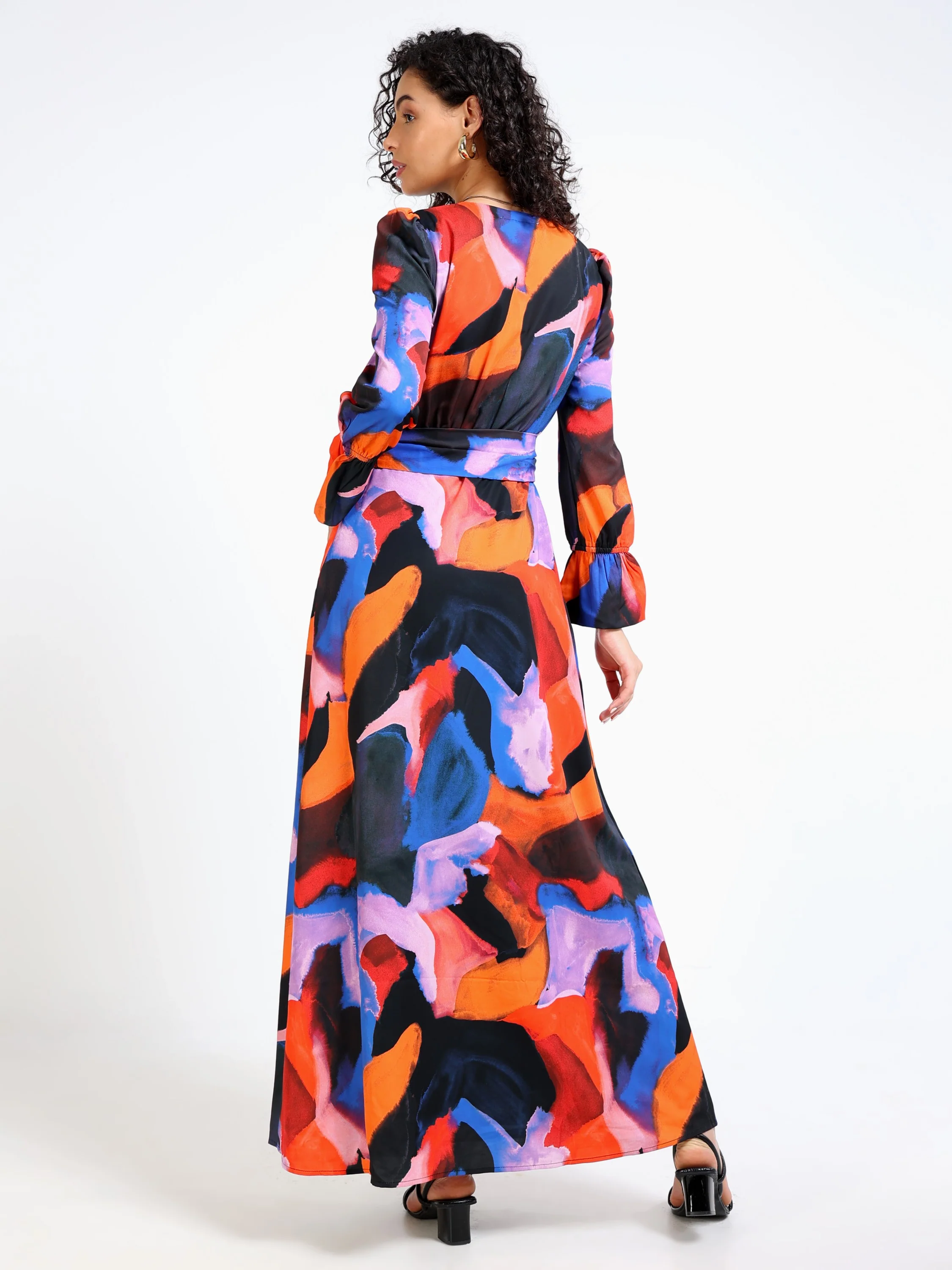 Women Multi Color Maxi Dress - Image 3