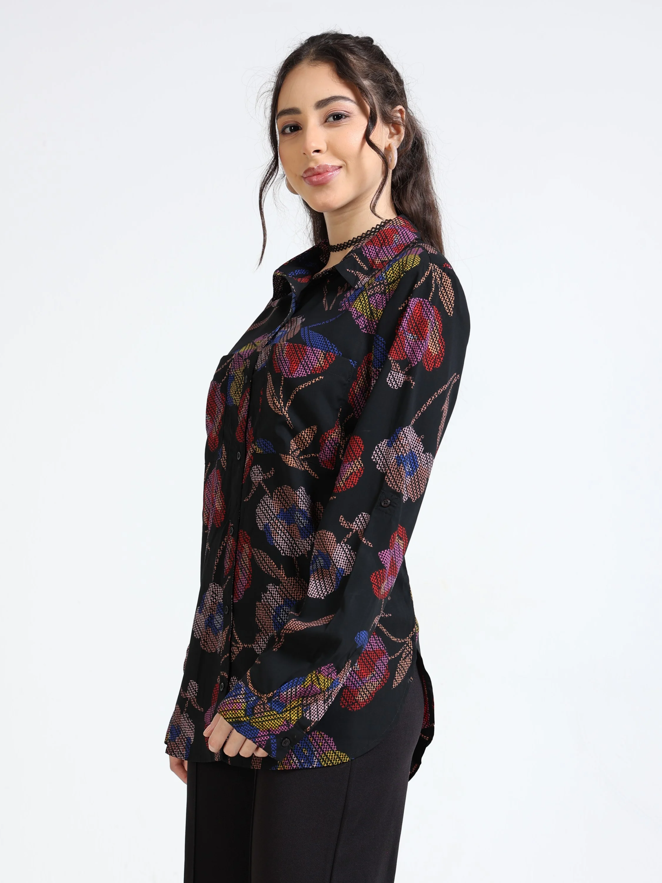 Women Floral comfort fit shirt - Image 5