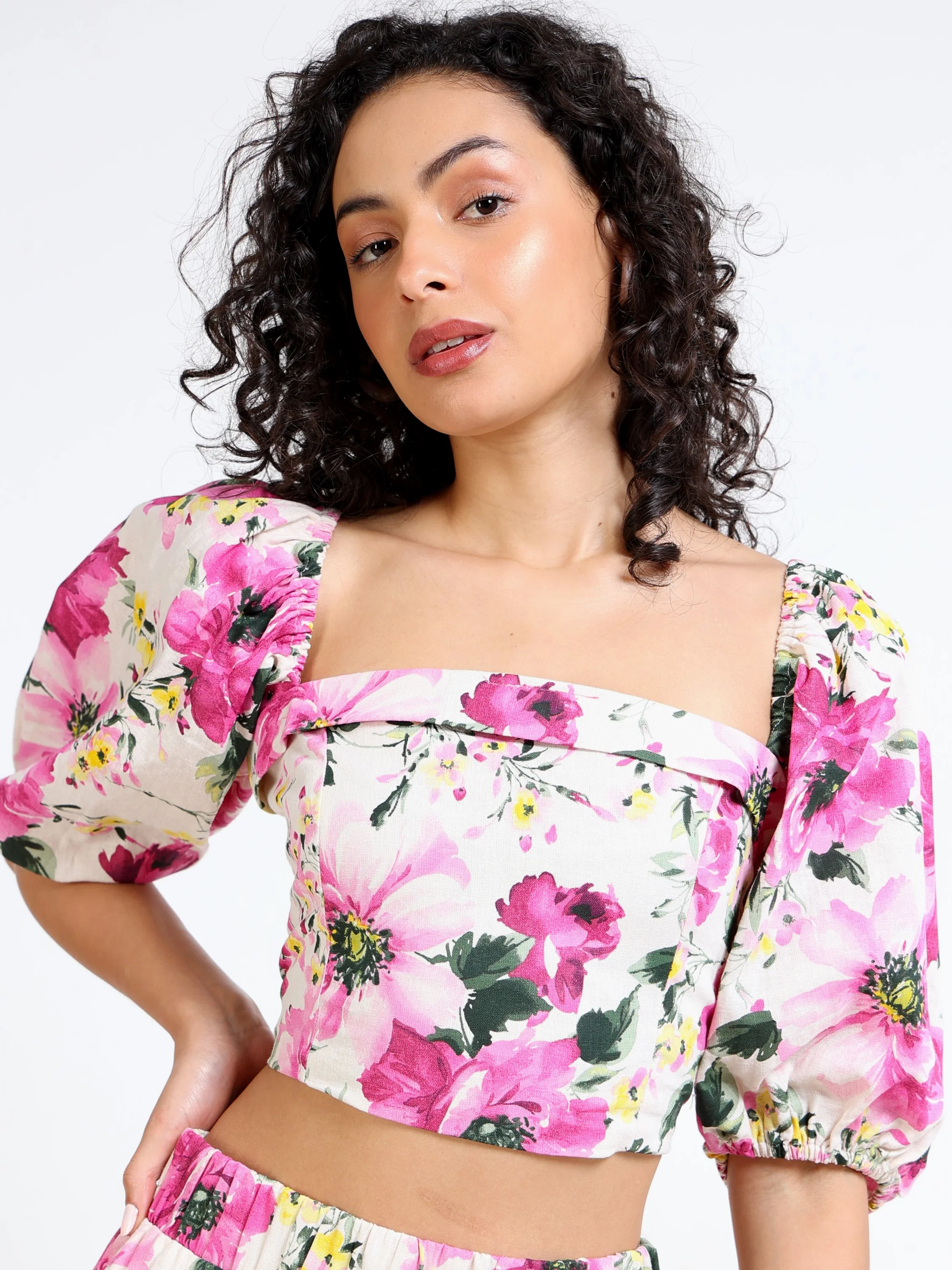 Women Floral Side Slit Co-Ord Set - Image 10