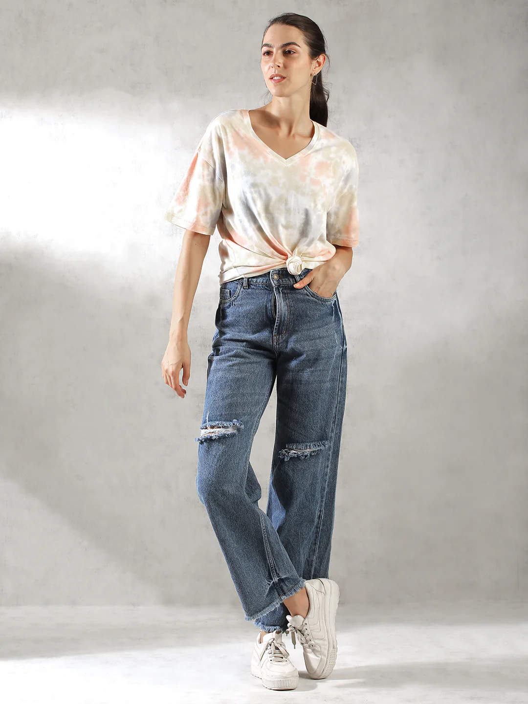 Women Pastel Tie-Dye Top - Image 2