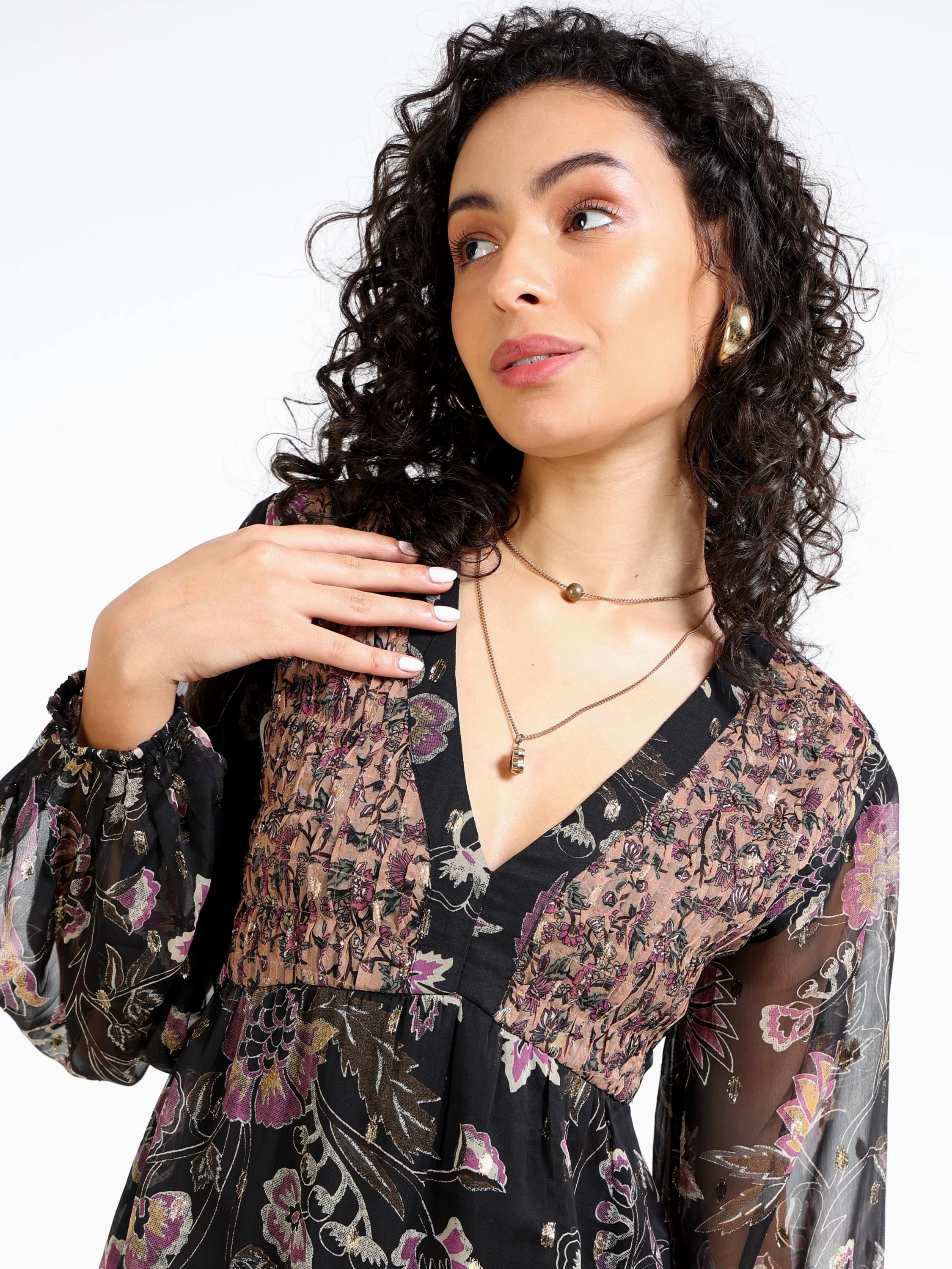 Women Multi Mini Floral Dress - Image 2