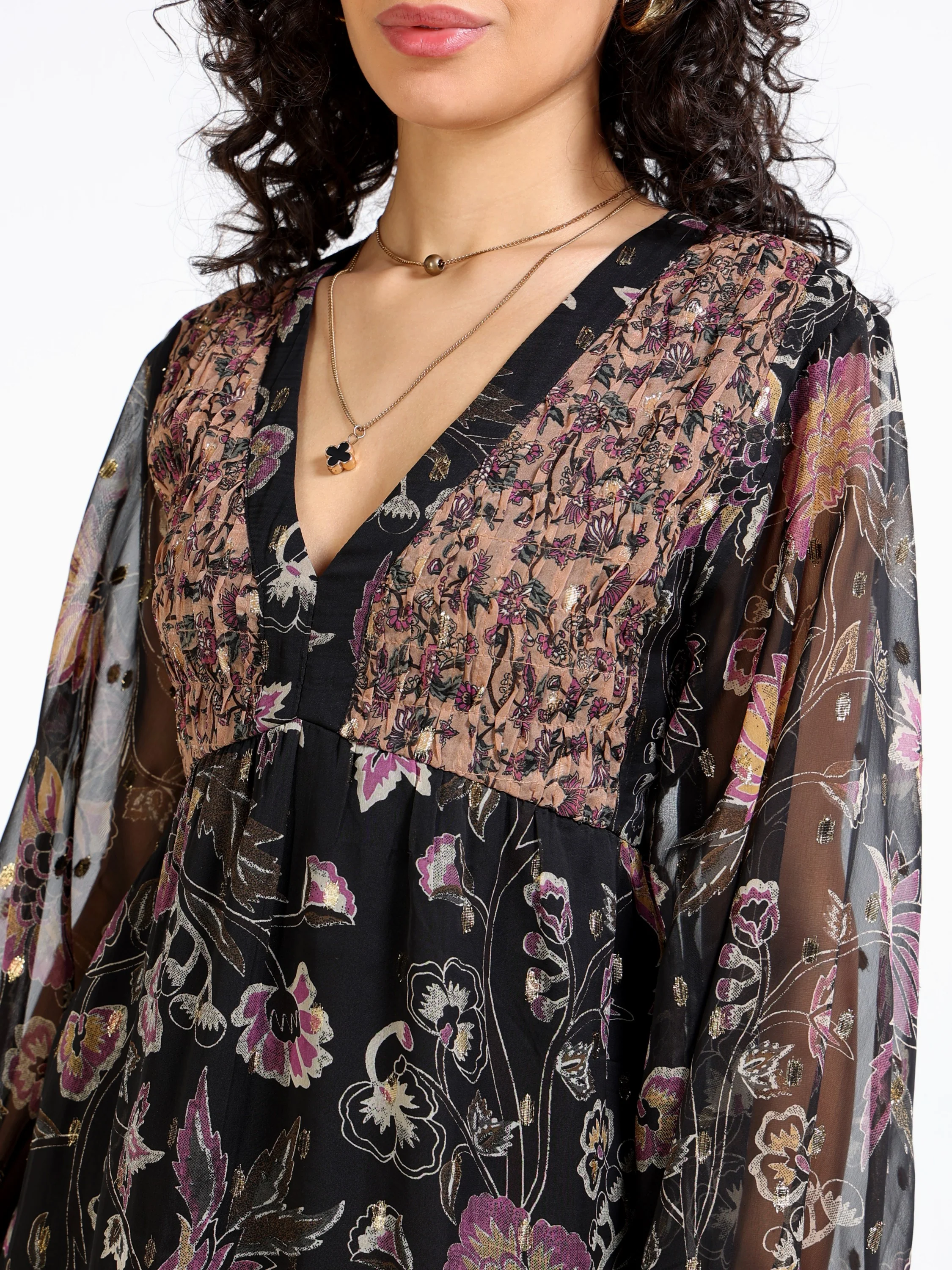 Women Multi Mini Floral Dress - Image 6