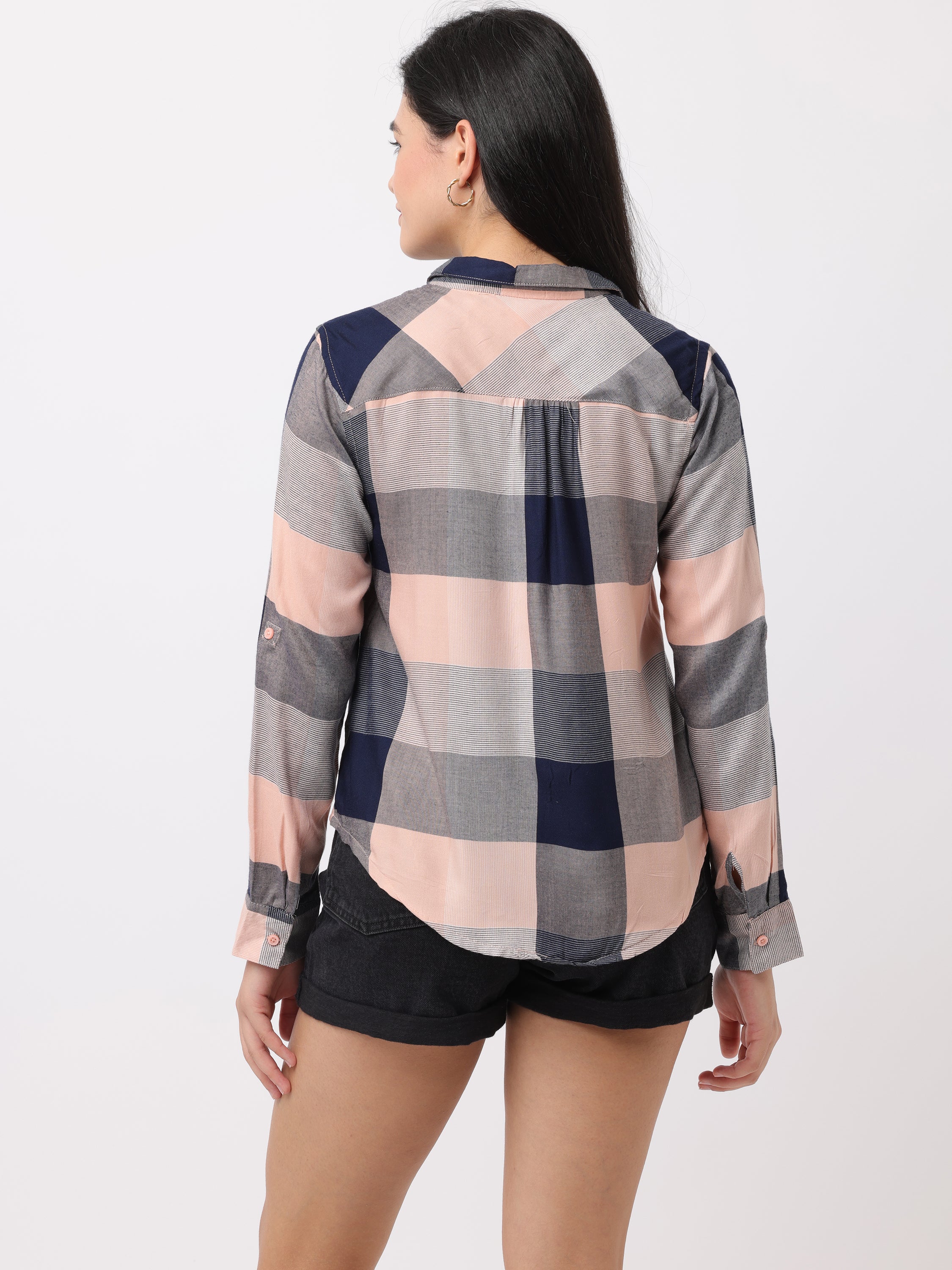 Women Multi Regular Fit Checked Shirt - Image 4