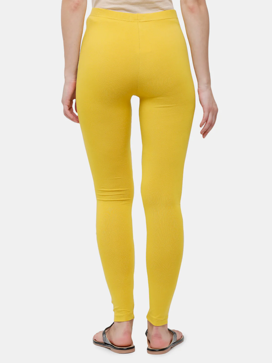 Women Mustard Casual Leggings - Image 4