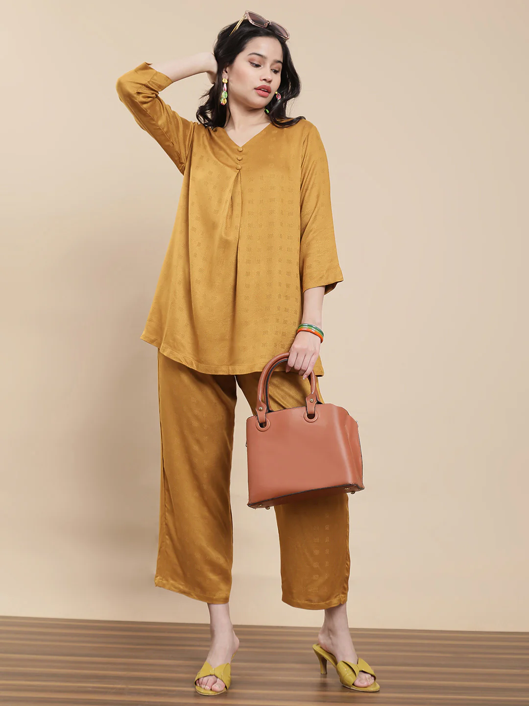 Women Mustard Casual Top - Image 5