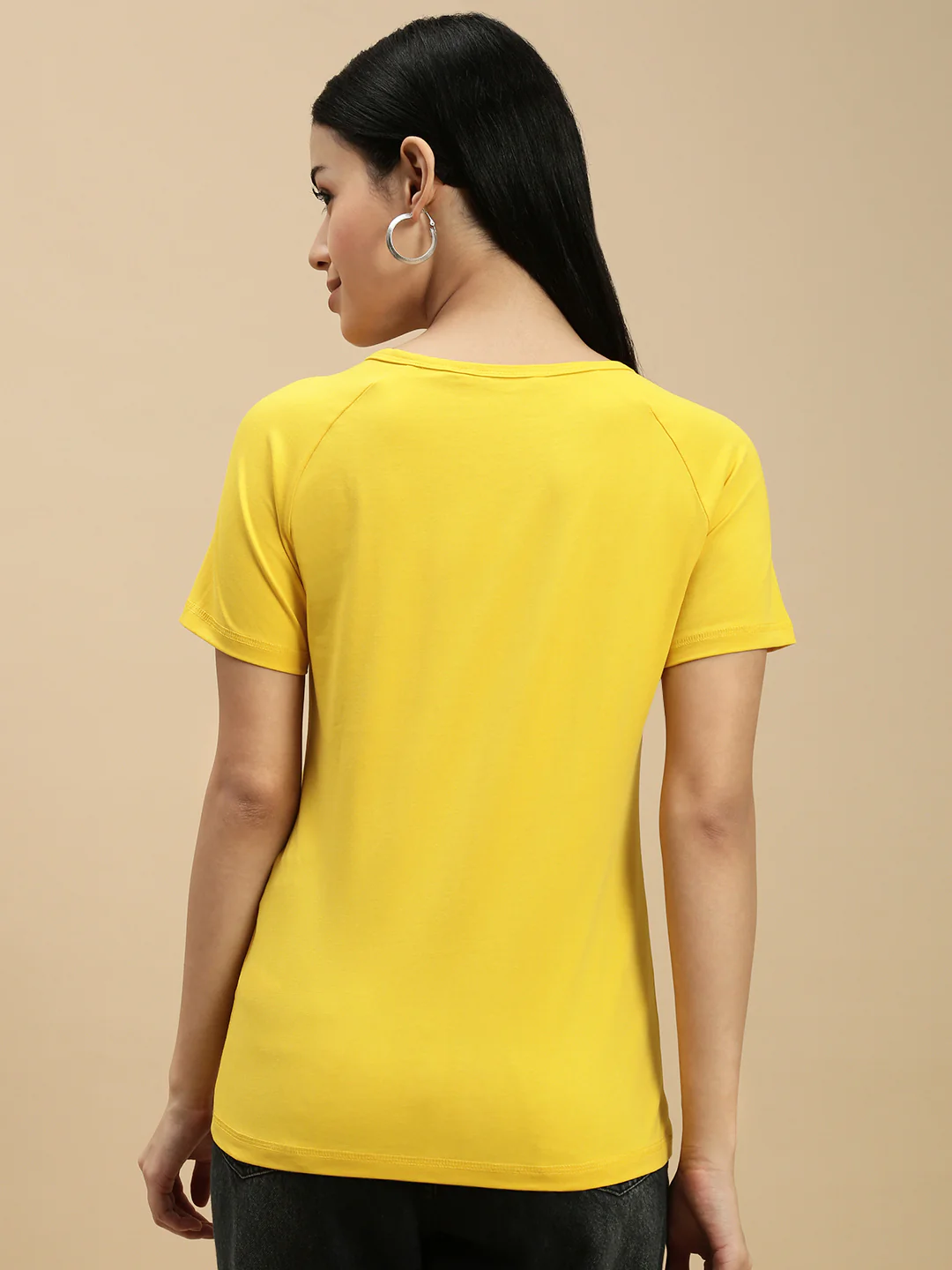 Women Mustard Half Sleeve Top - Image 3