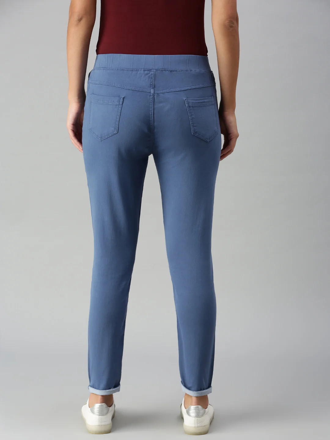 Women Navy Blue Casual Legging - Image 4