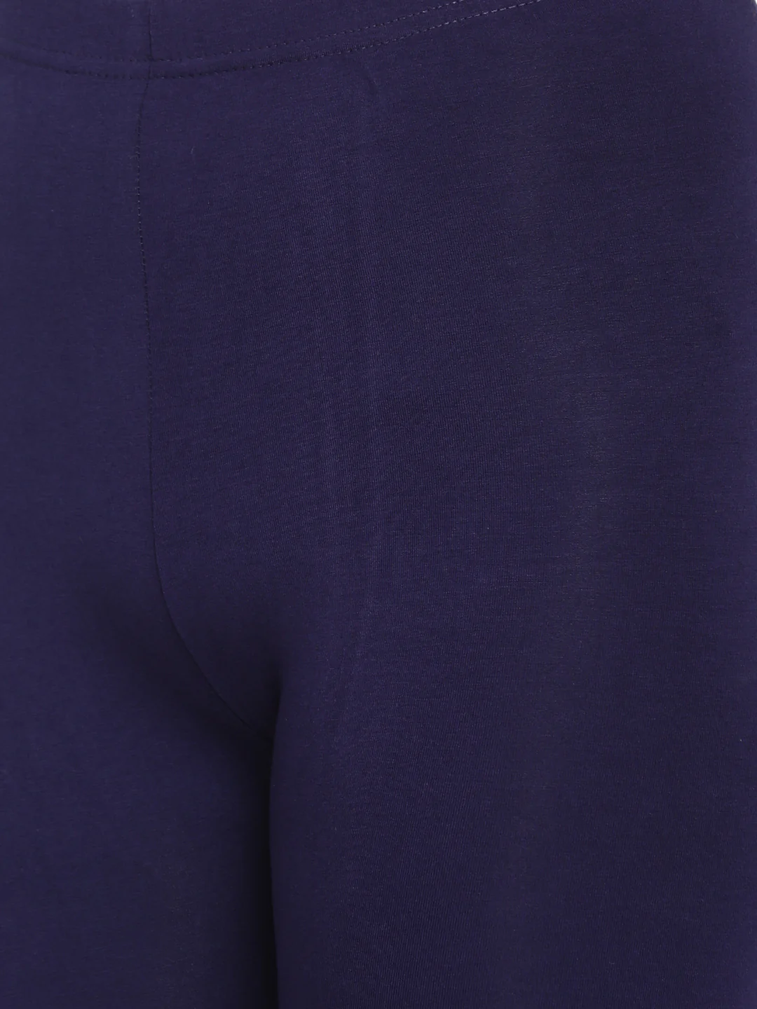Women Navy Blue Casual Leggings - Image 5