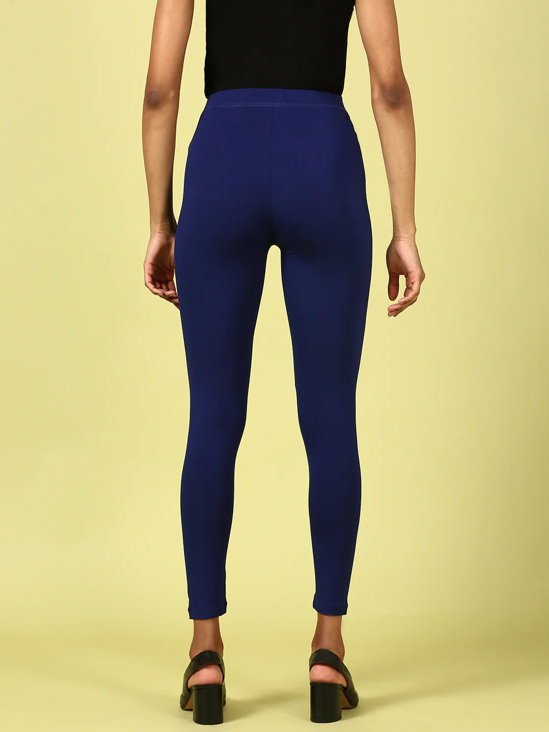 Women Navy Blue Casual Leggings - Image 4