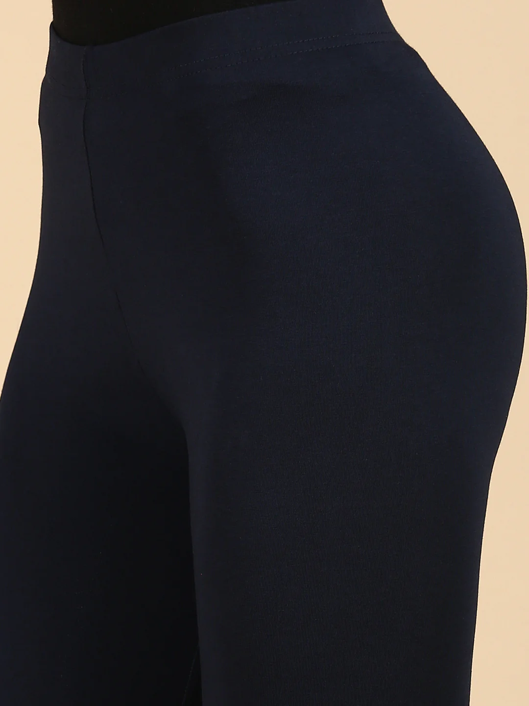 Women Navy Blue Casual Leggings - Image 5