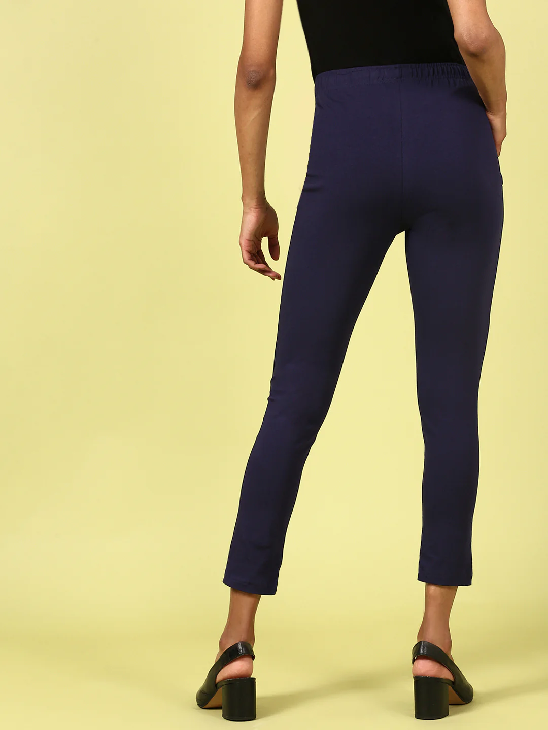 Women Navy Blue Casual Pants - Image 4