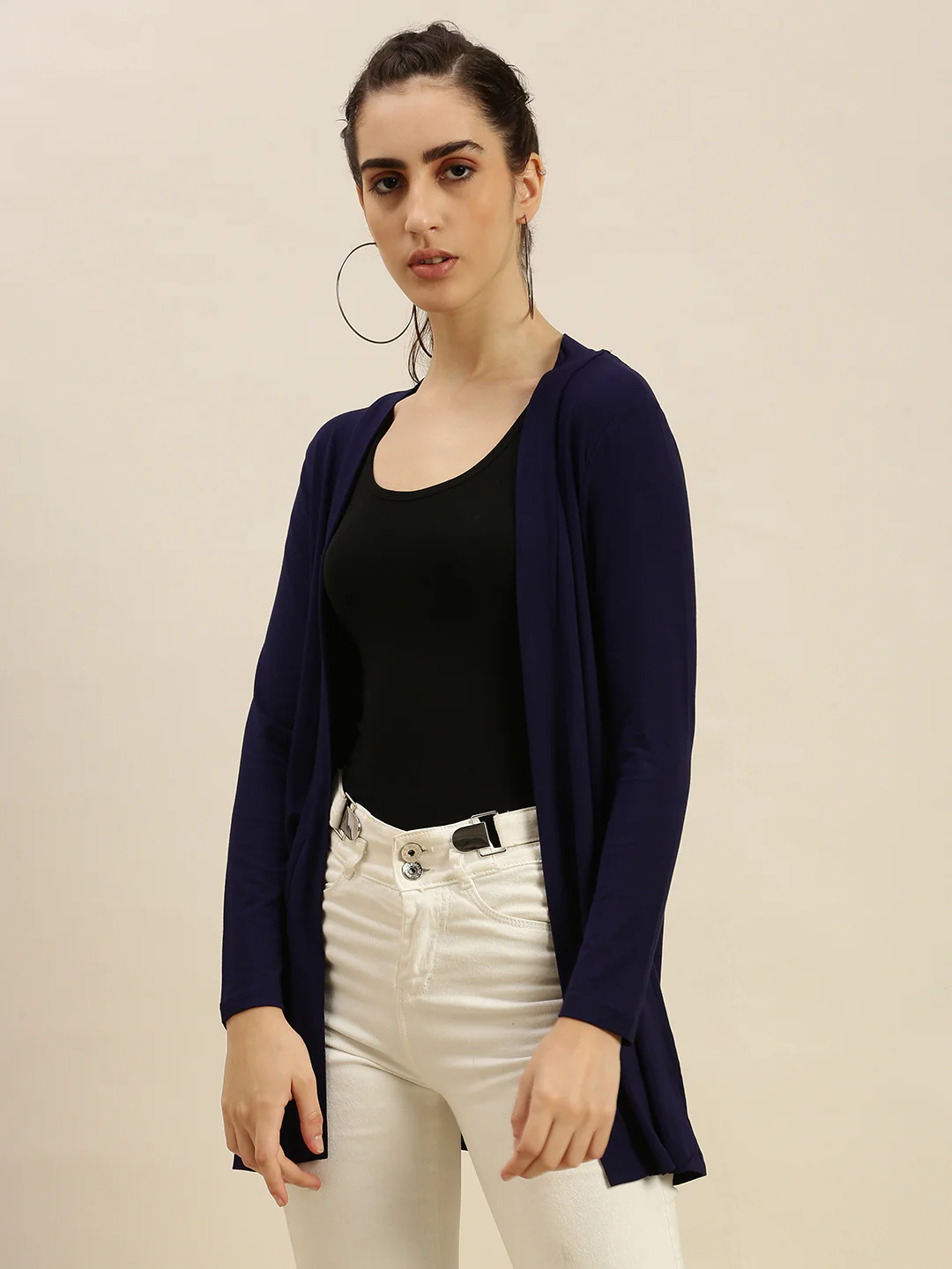 Women Navy Blue Casual Top - Image 2