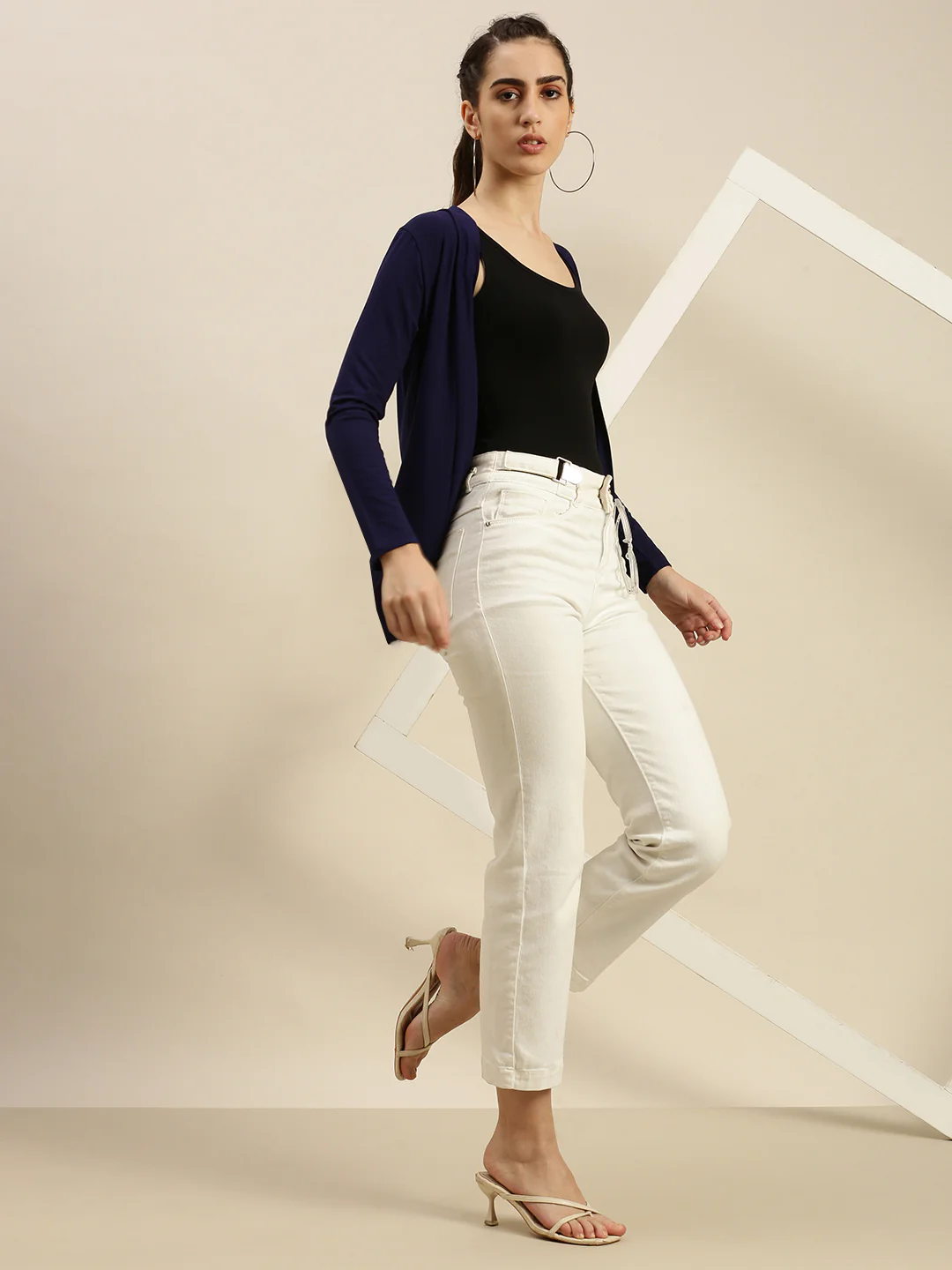 Women Navy Blue Casual Top - Image 4
