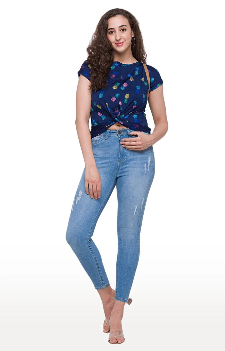 Women Pineapple Print Top - Image 2