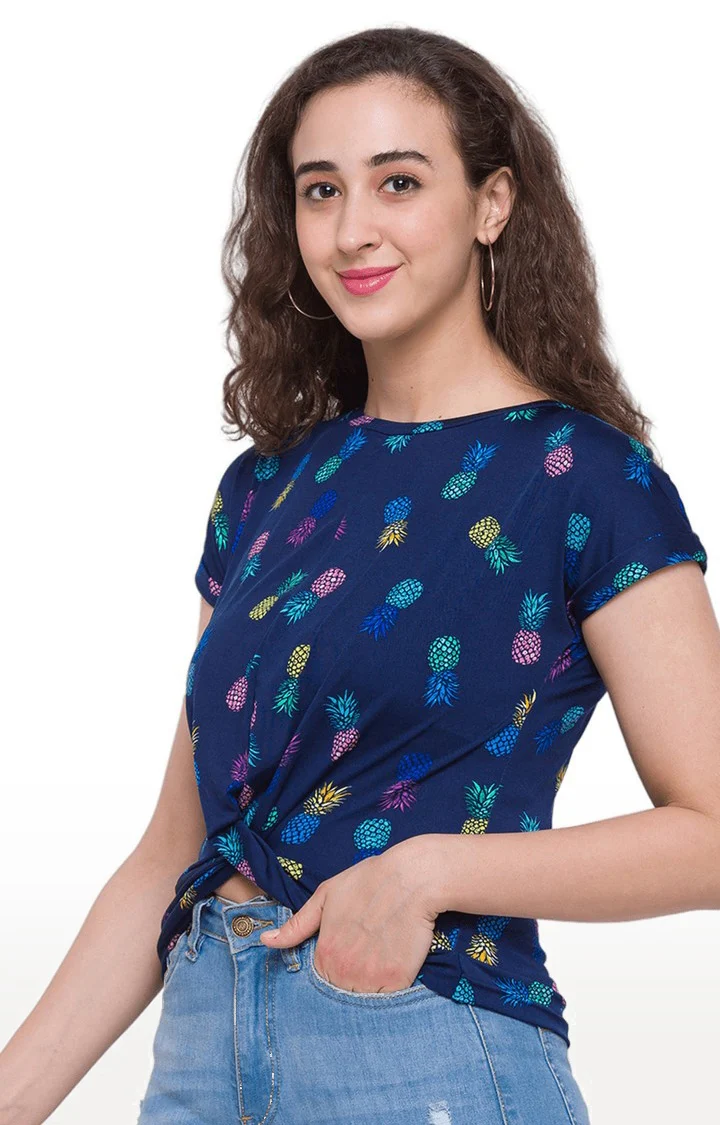 Women Pineapple Print Top - Image 4
