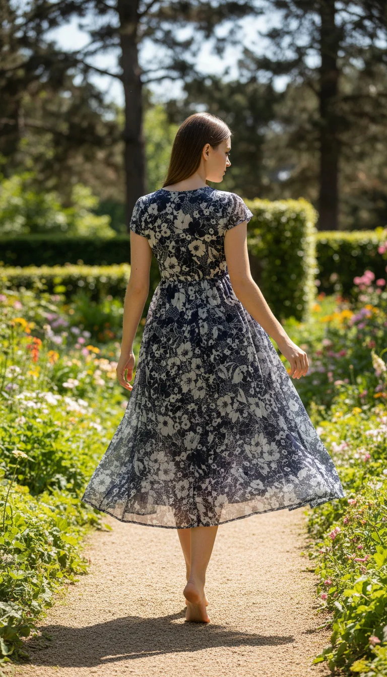 Women Floral Fit & Flare Midi Dress - Image 6