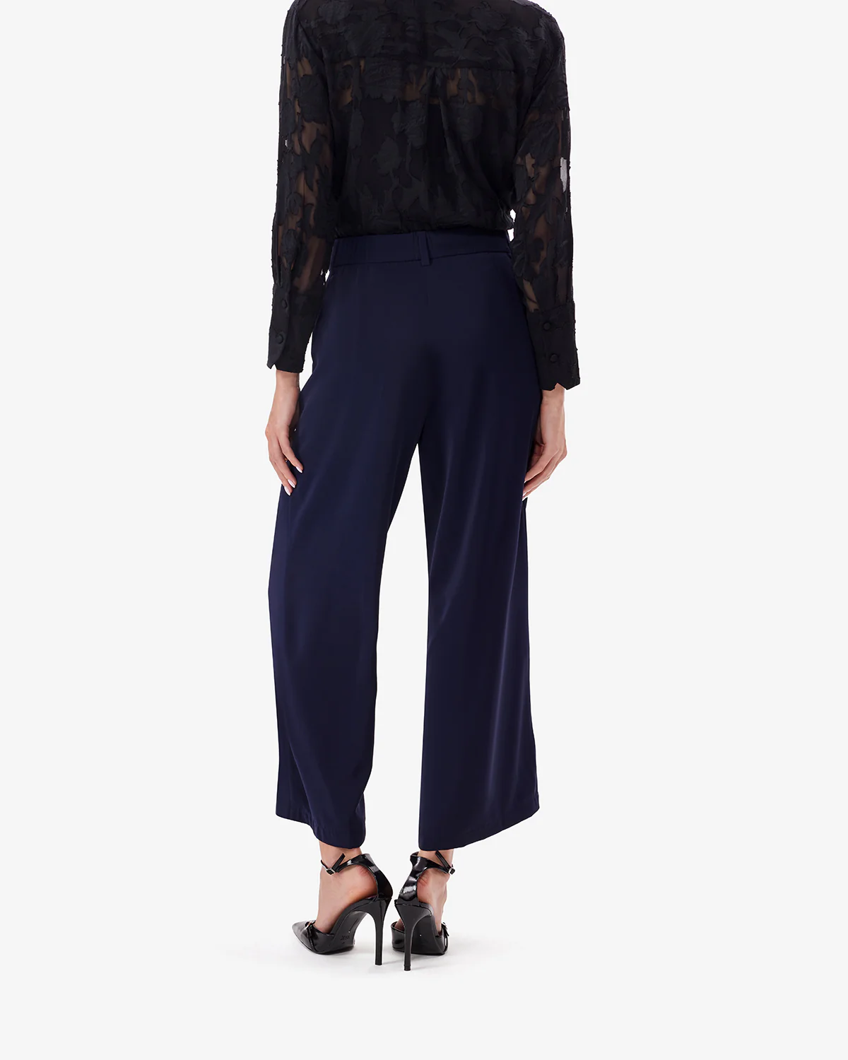 Women Navy  BreezeFlow Wide Leg Pants - Image 2