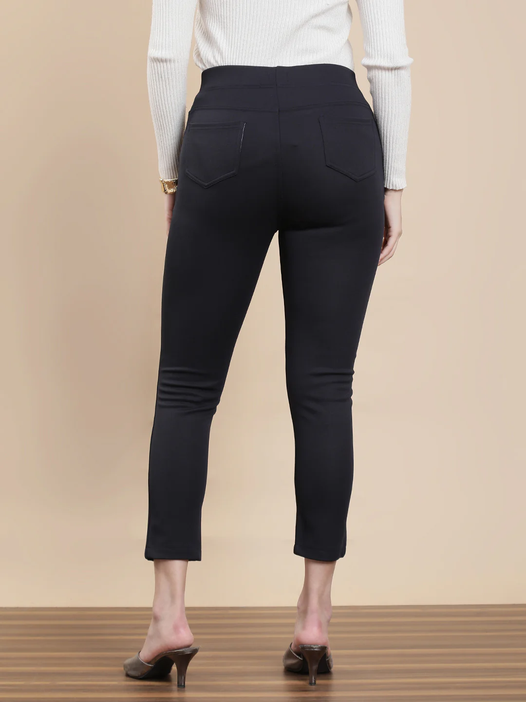Women Navy Casual Jegging - Image 2