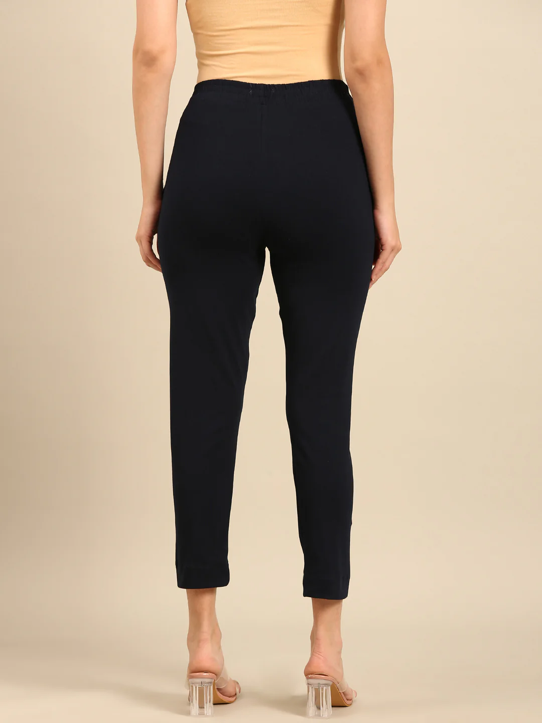 Women Navy Casual Pants - Image 4