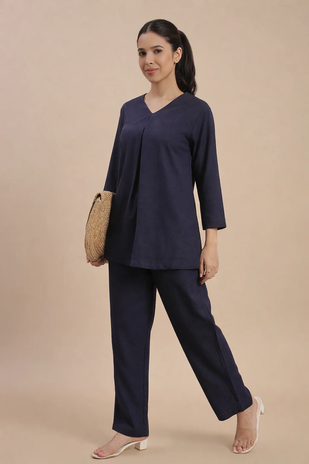 Women Navy  Casual Pants - Image 5