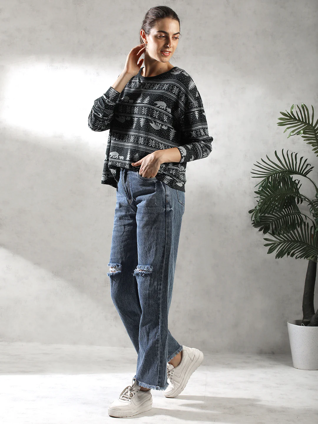 Women Christmas Theme Sweatshirt - Image 2