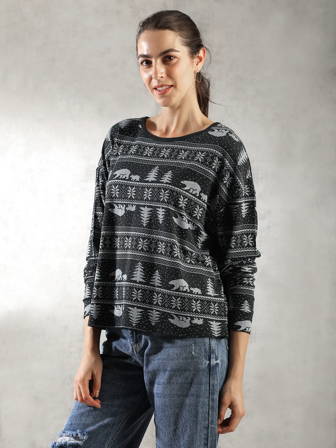 Women Christmas Theme Sweatshirt - Image 4