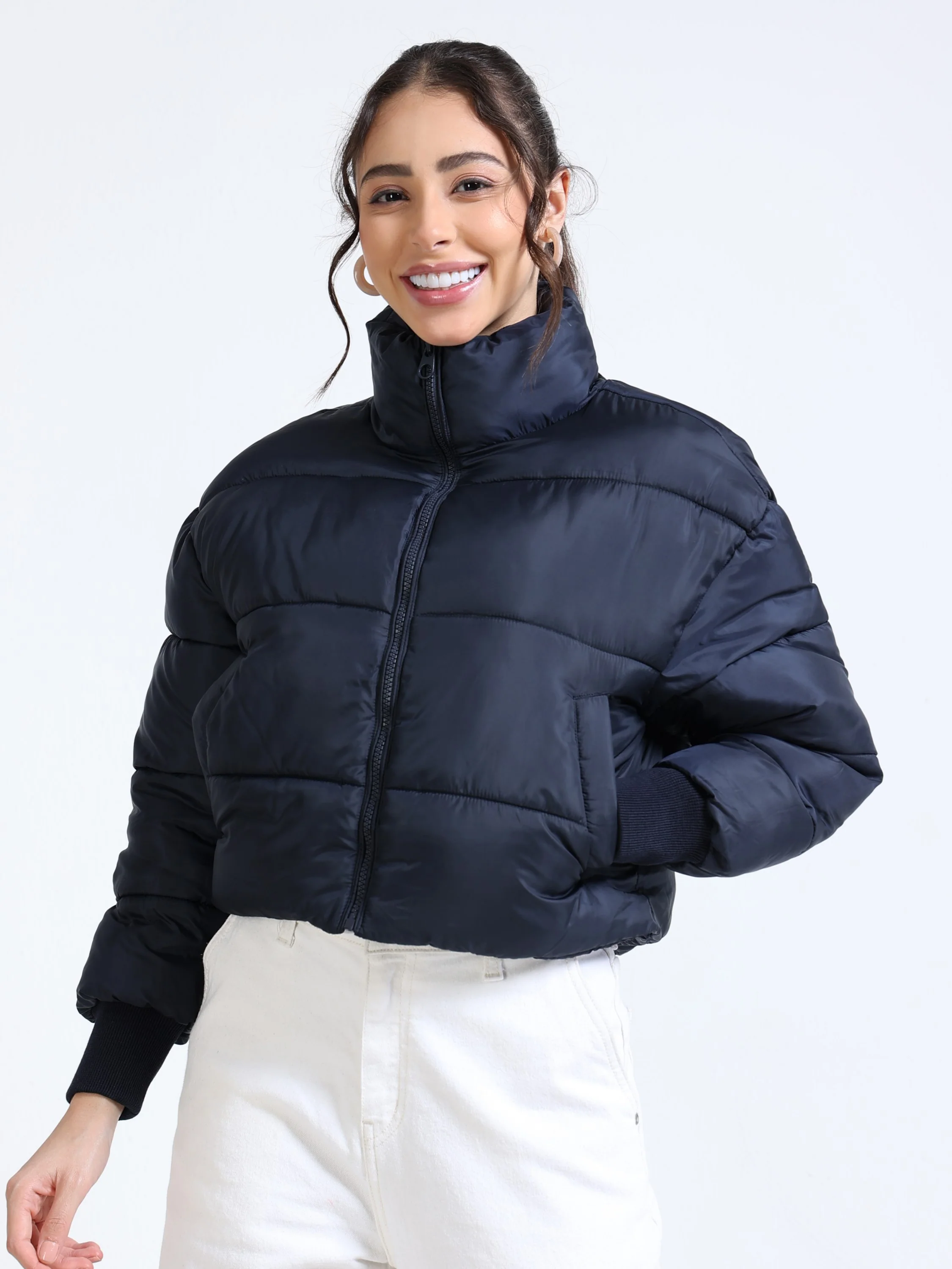 Women Navy Light Weight Jacket - Image 2
