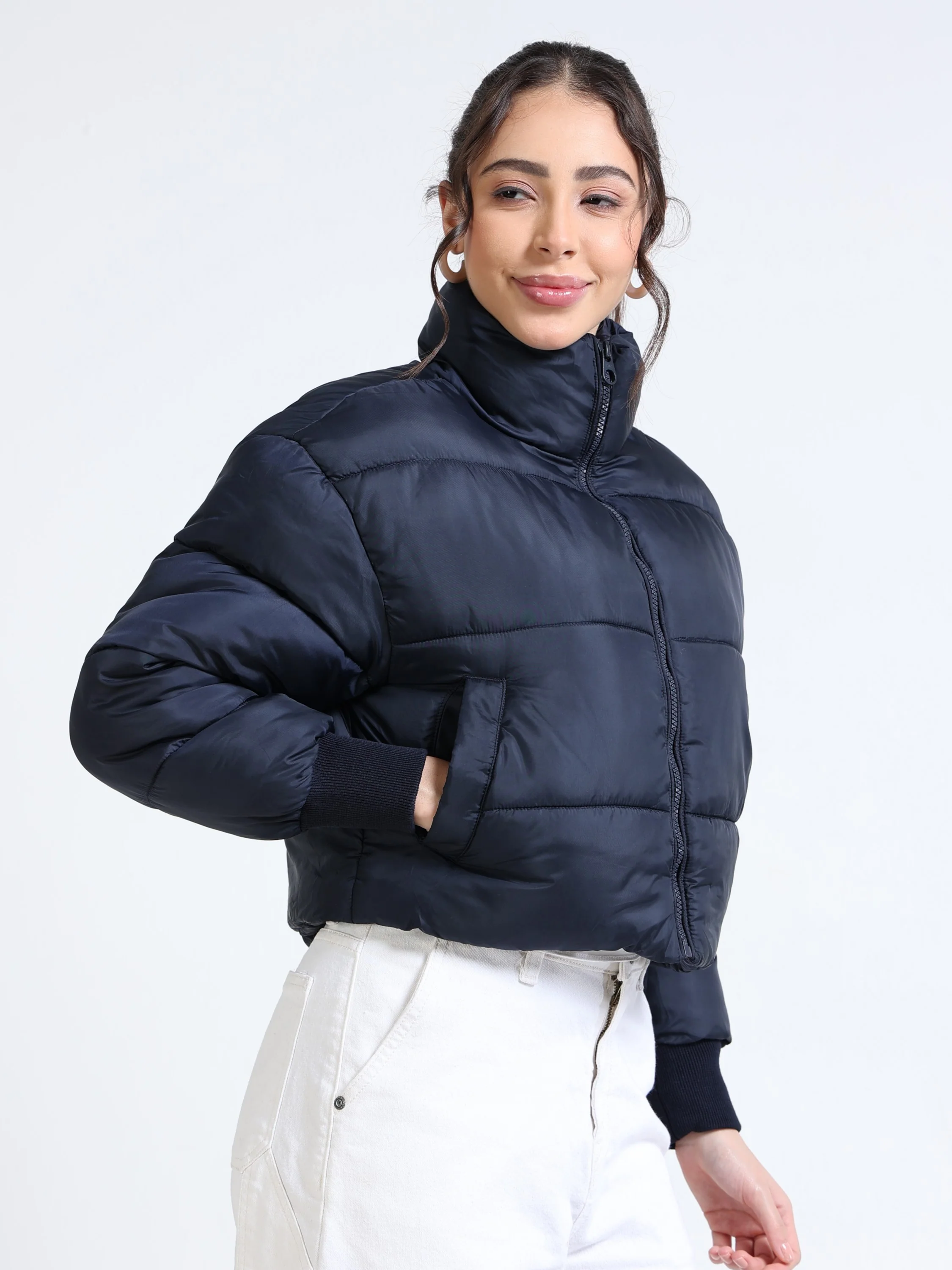 Women Navy Light Weight Jacket - Image 5