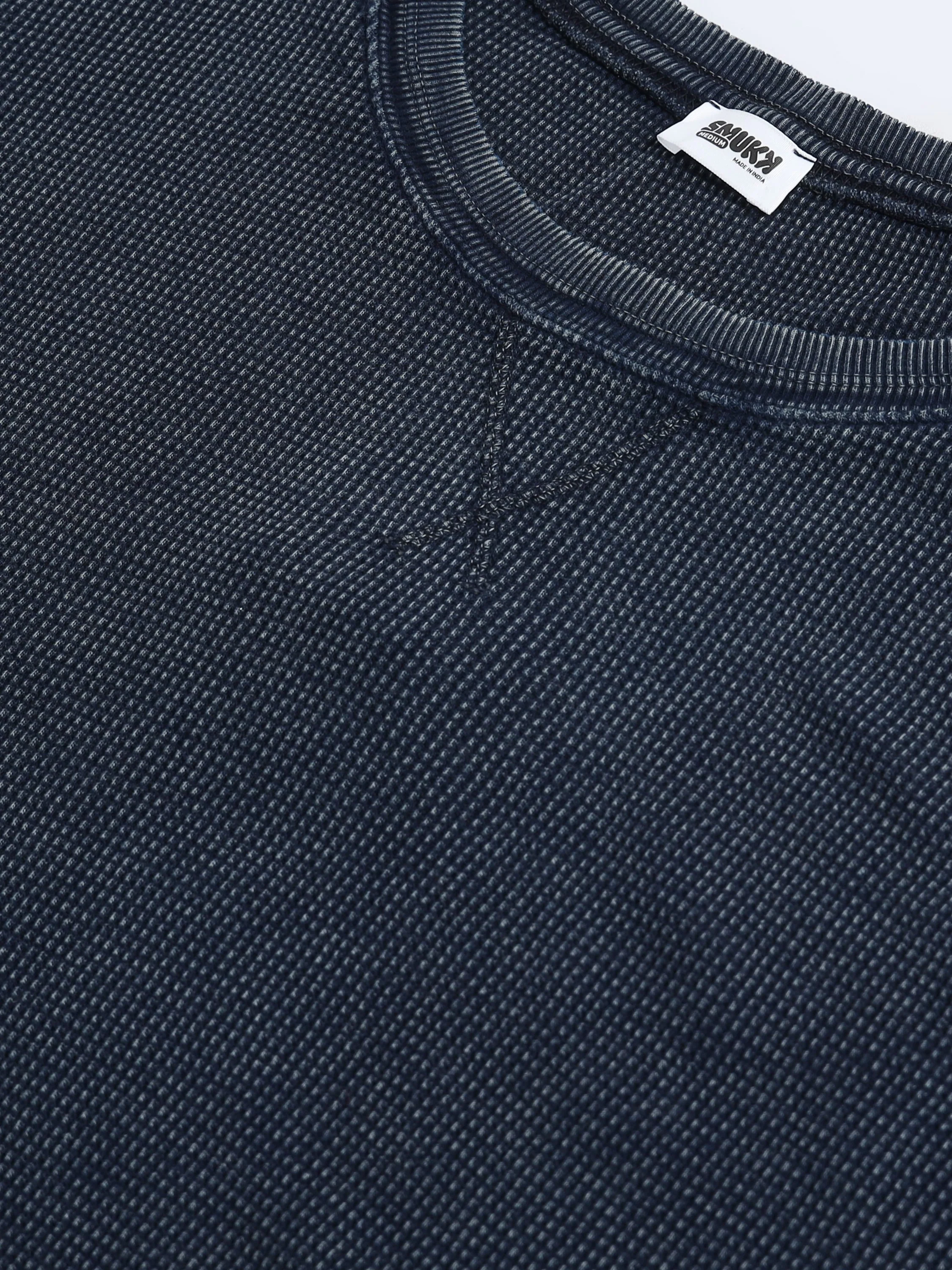 Women Waffle Textured Sweater - Image 5