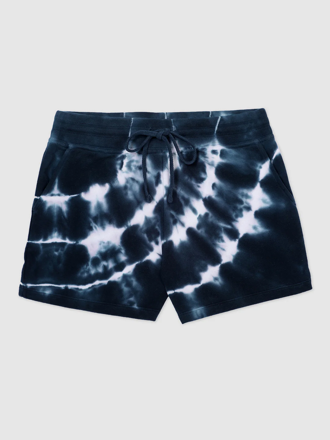 Women Navy Tie & Dye Knit Shorts - Image 7