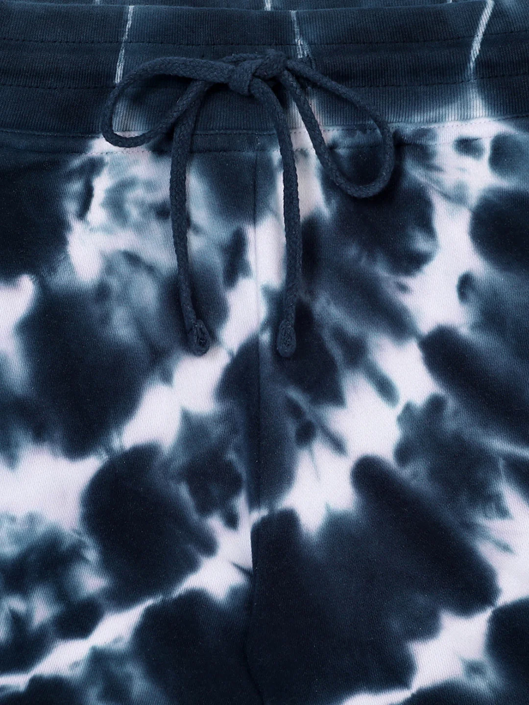 Women Navy Tie & Dye Knit Shorts - Image 8