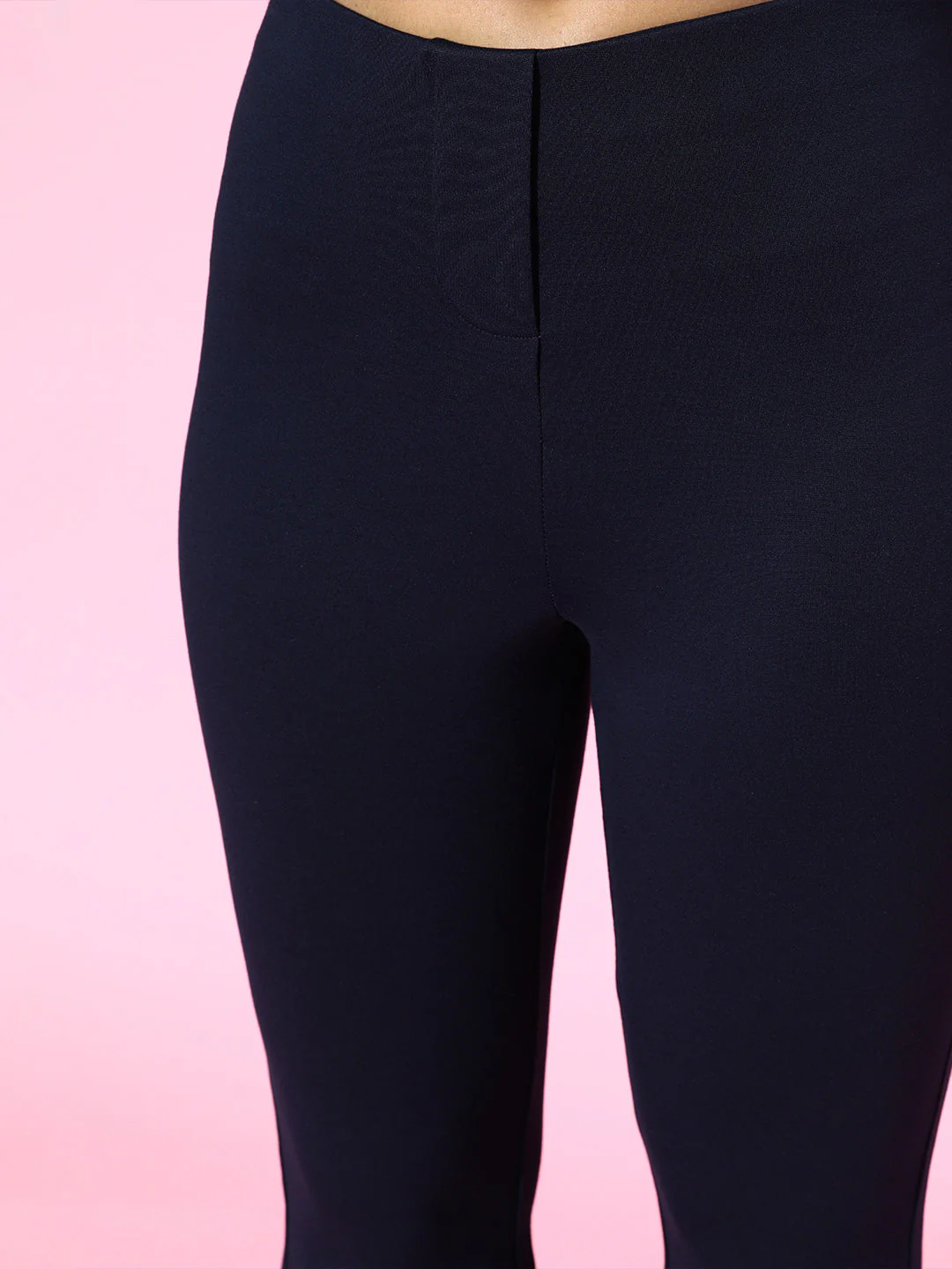 Women Navy Roma Bell Bottom Pants - Image 4