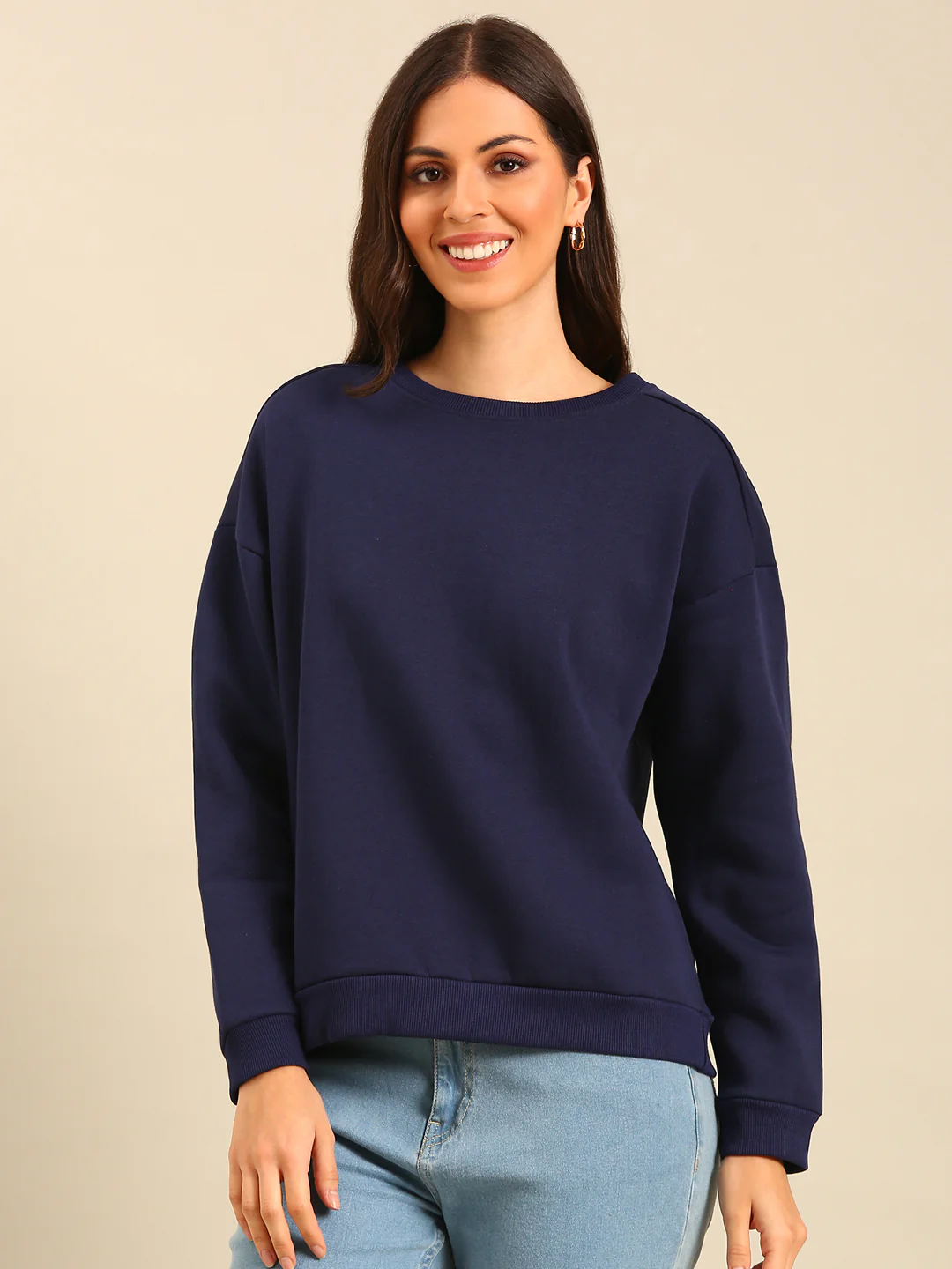 Women Navy Winter Sweatshirt - Image 5