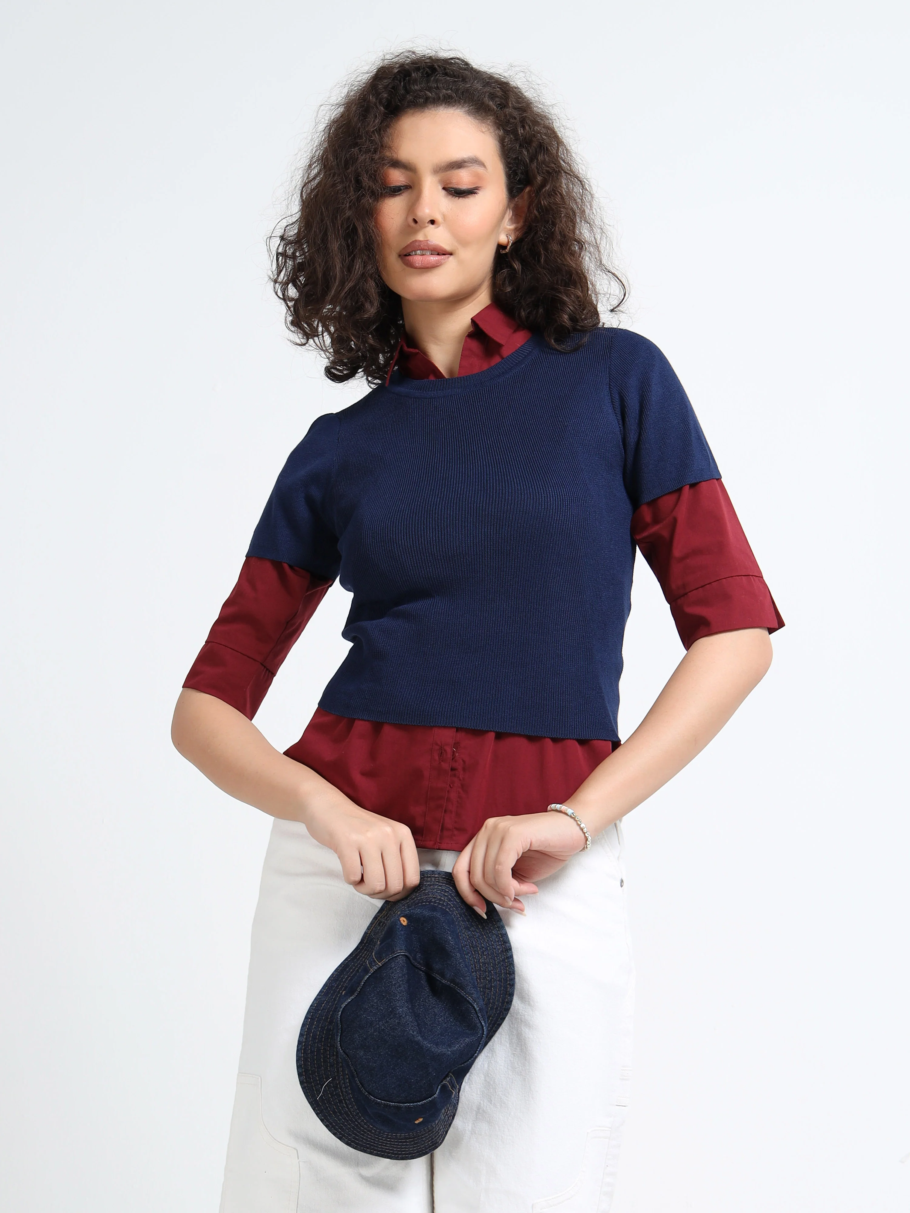 Women Navy Winter Top - Image 6