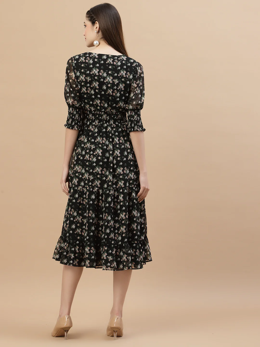 Women V-Neck Ruffle Dress - Image 6
