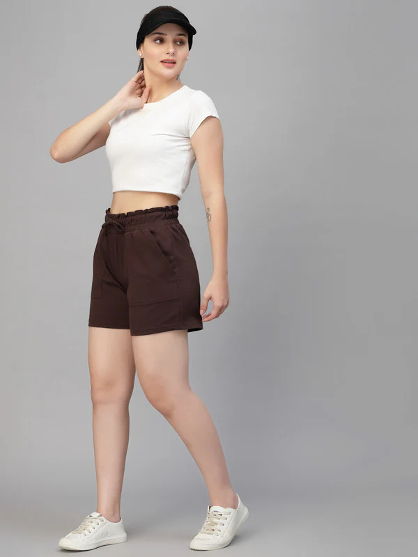 Women Brown Odor Free Shorts - Image 2