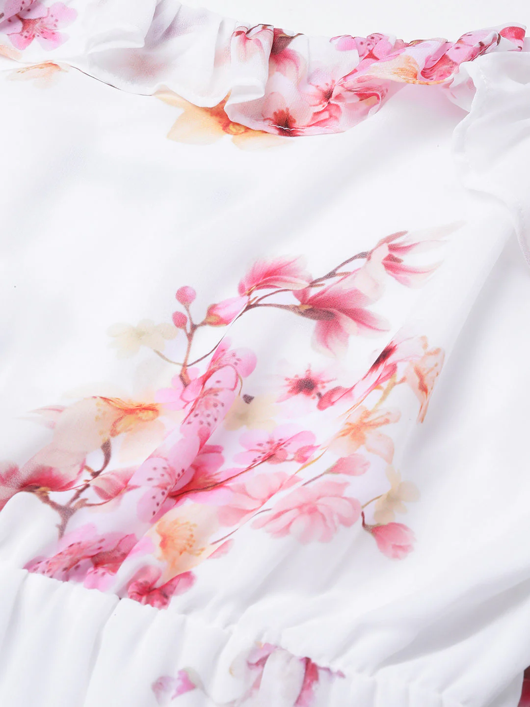 Women Off-White Floral Strappy Maxi Dress - Image 5