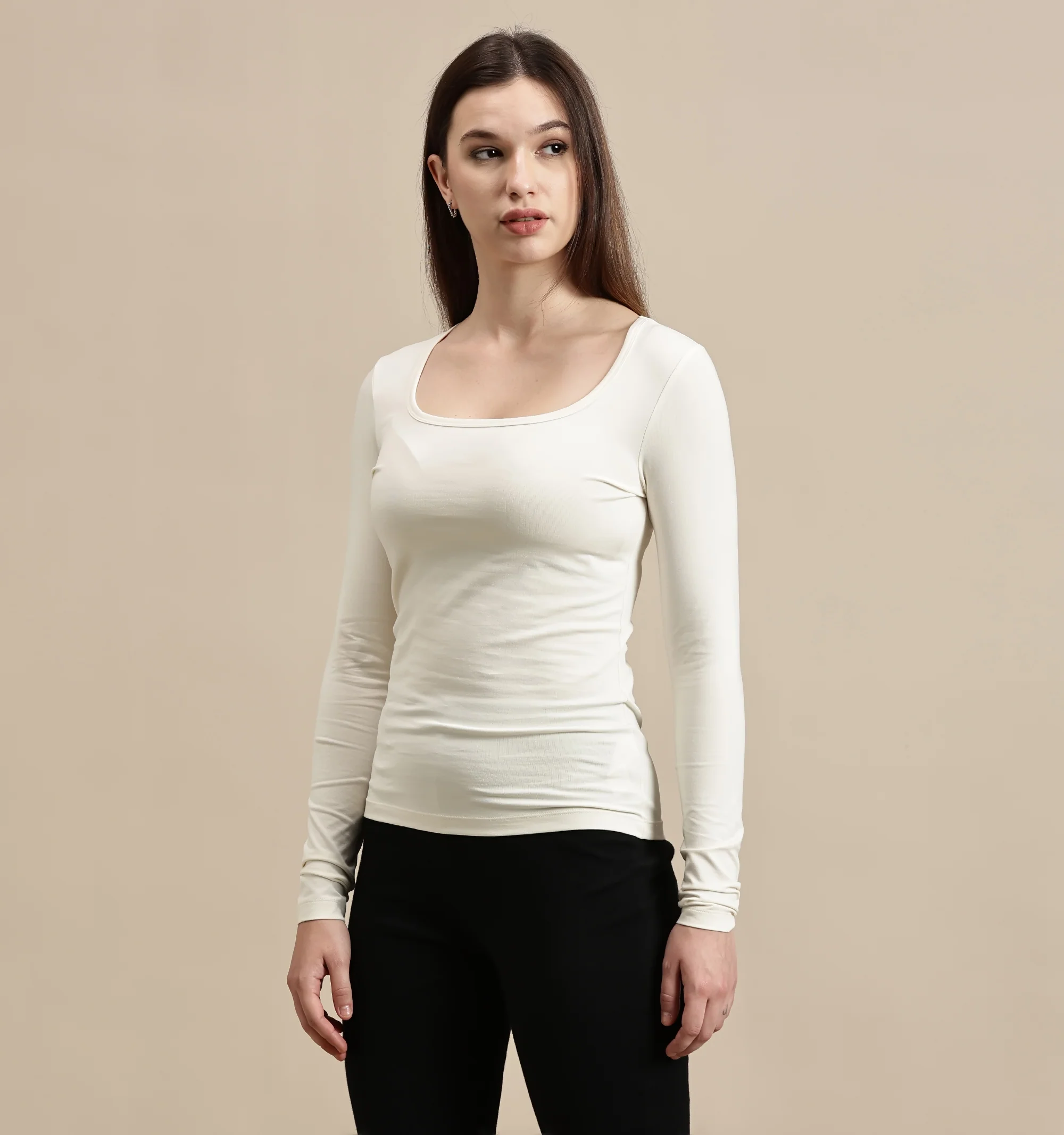 Women Off White Full Sleeve Top - Image 2