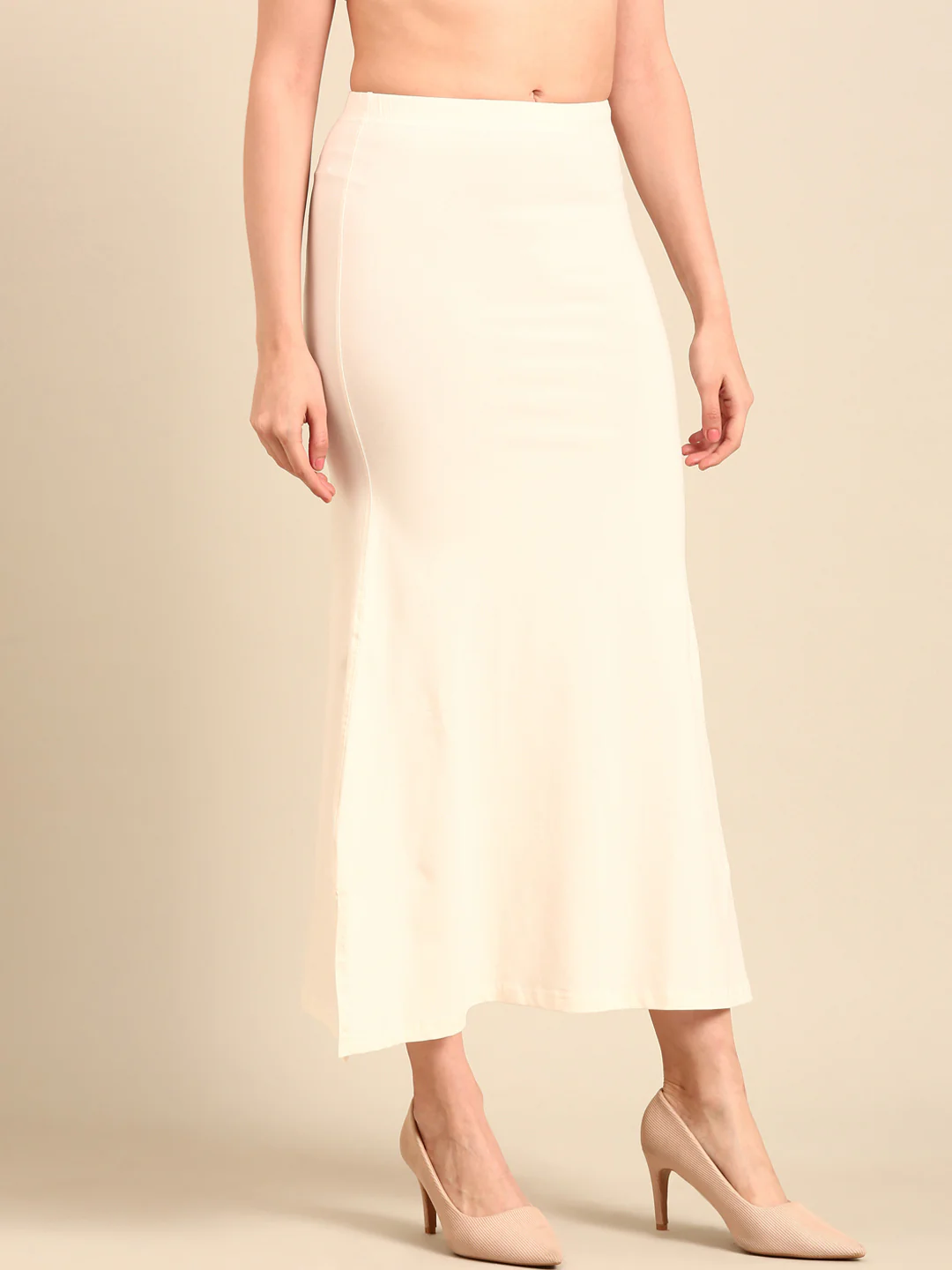Women Off White Saree Shapewear - Image 3