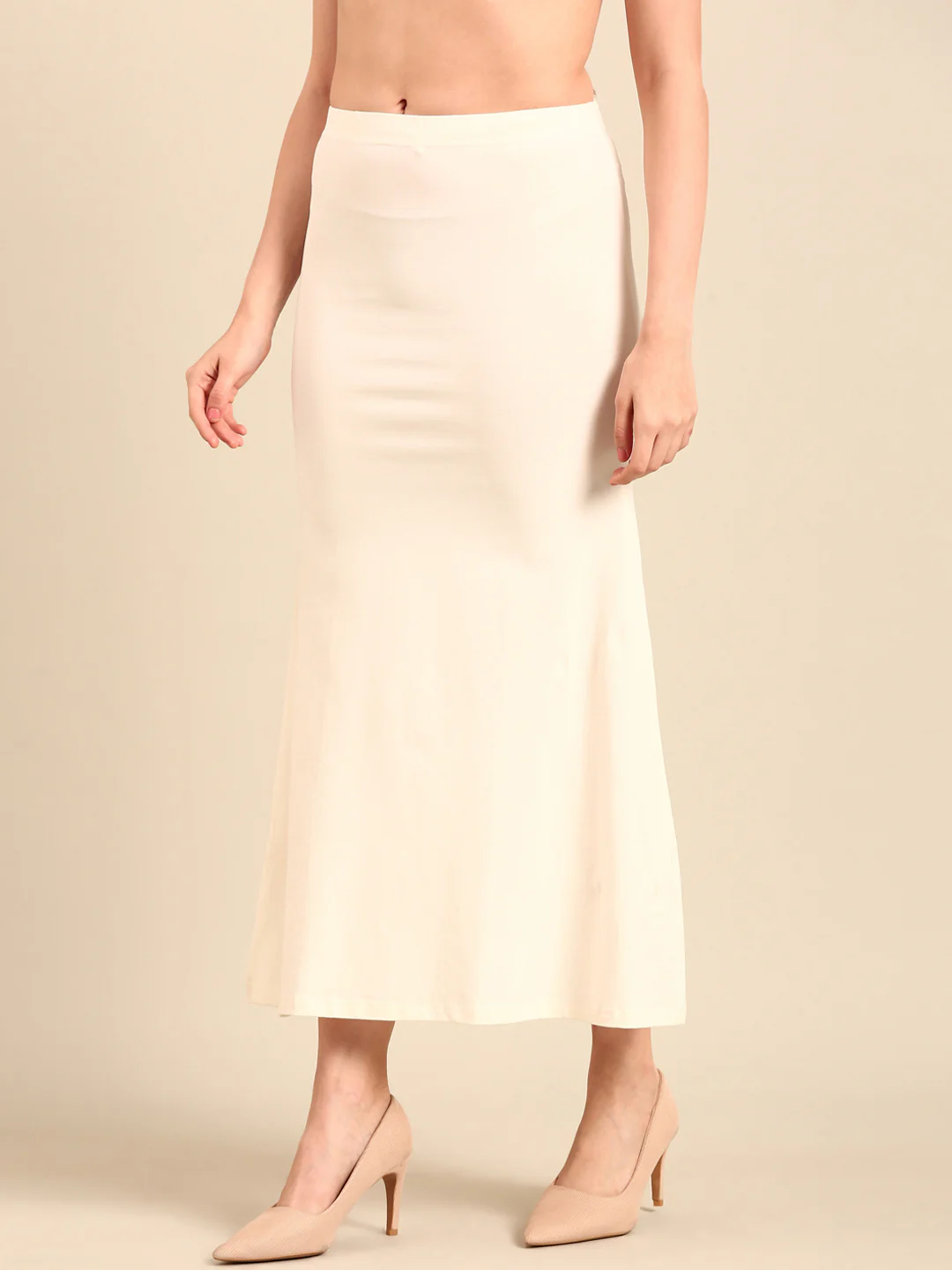 Women Off White Saree Shapewear - Image 4
