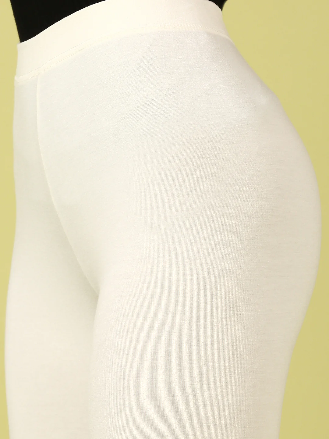 Women Off White Casual Leggings - Image 5