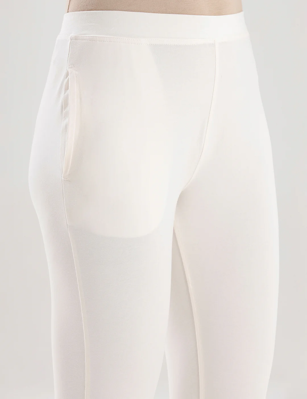 Women Off White Casual Pants - Image 3