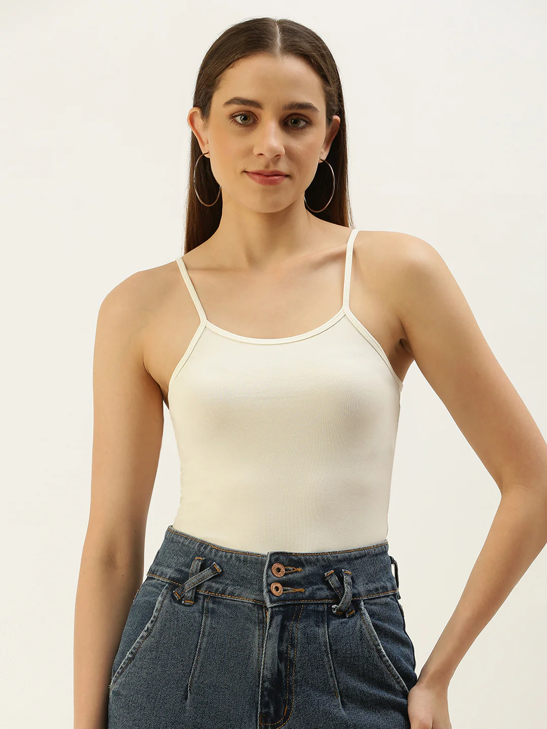 Women Off White Inner wear Top - Image 2