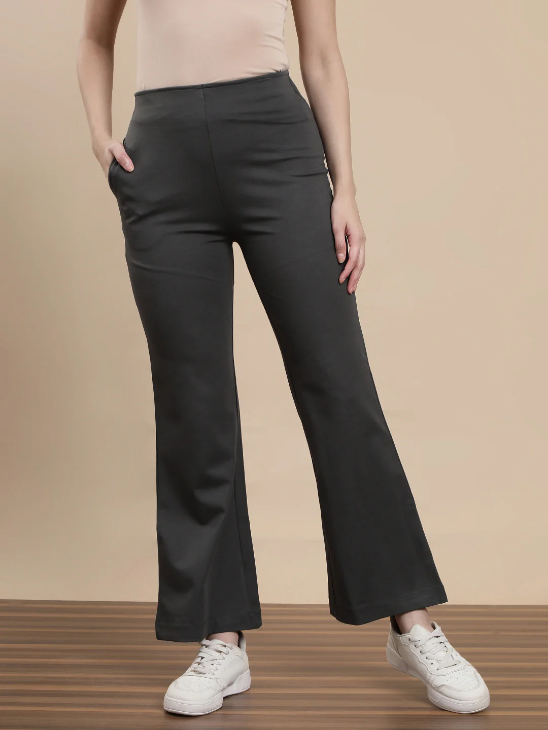 Women Olive Casual Tregging