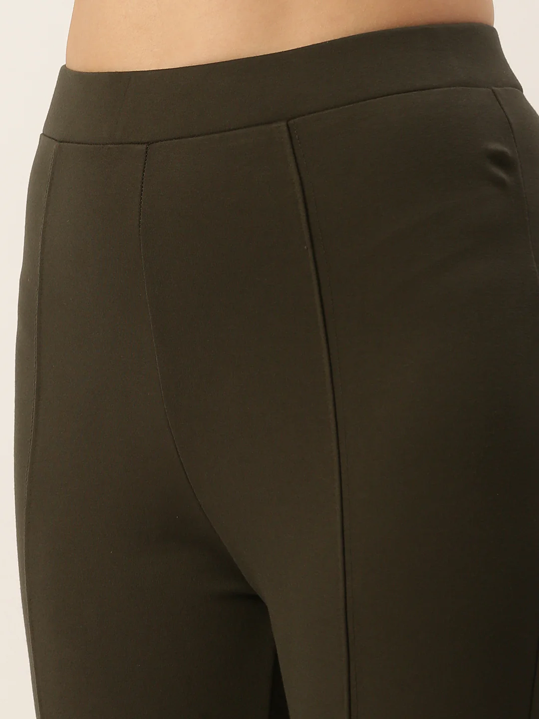 Women Olive Casual Legging - Image 3