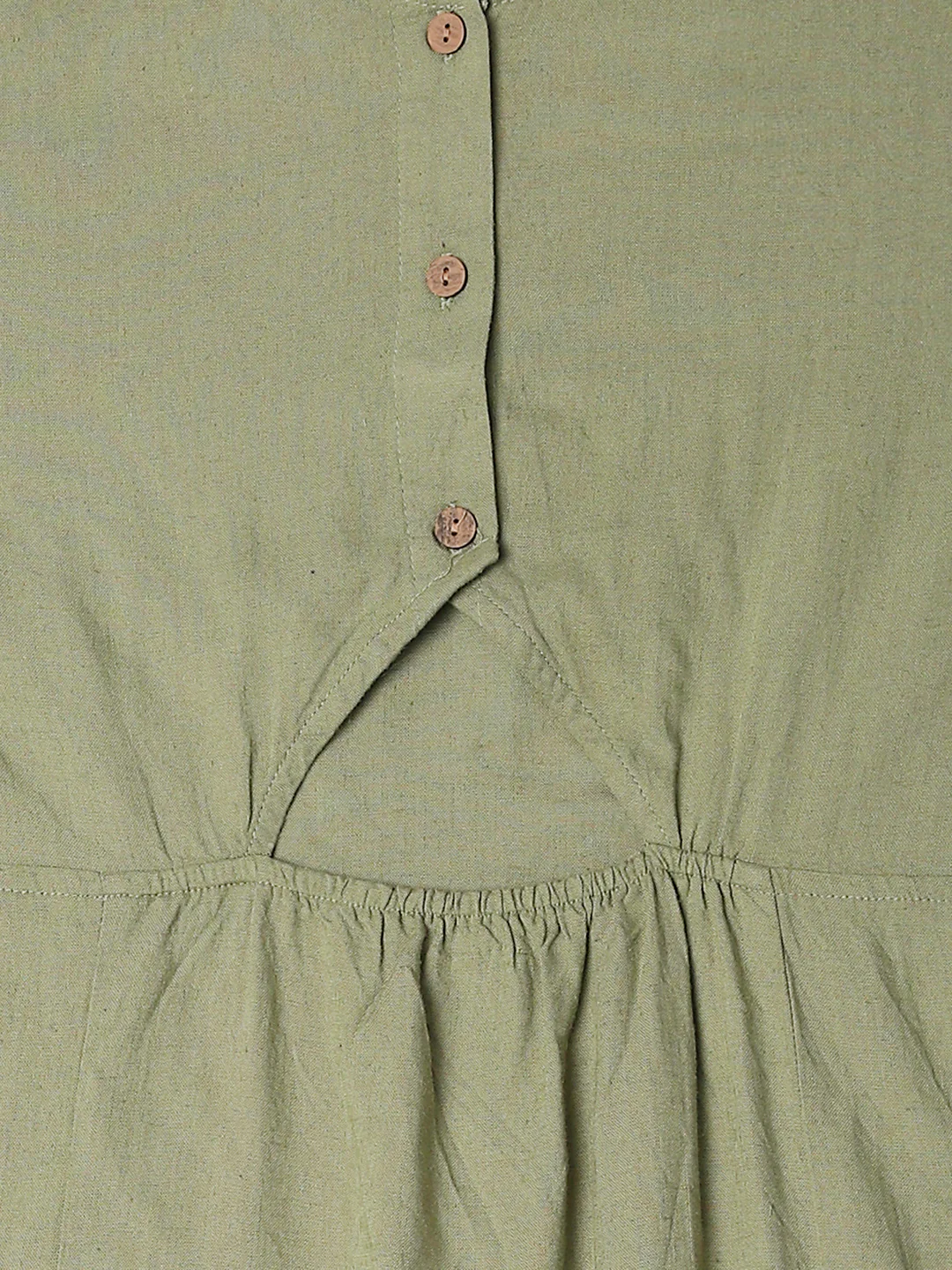 Women Olive Regular Fit Dress - Image 8