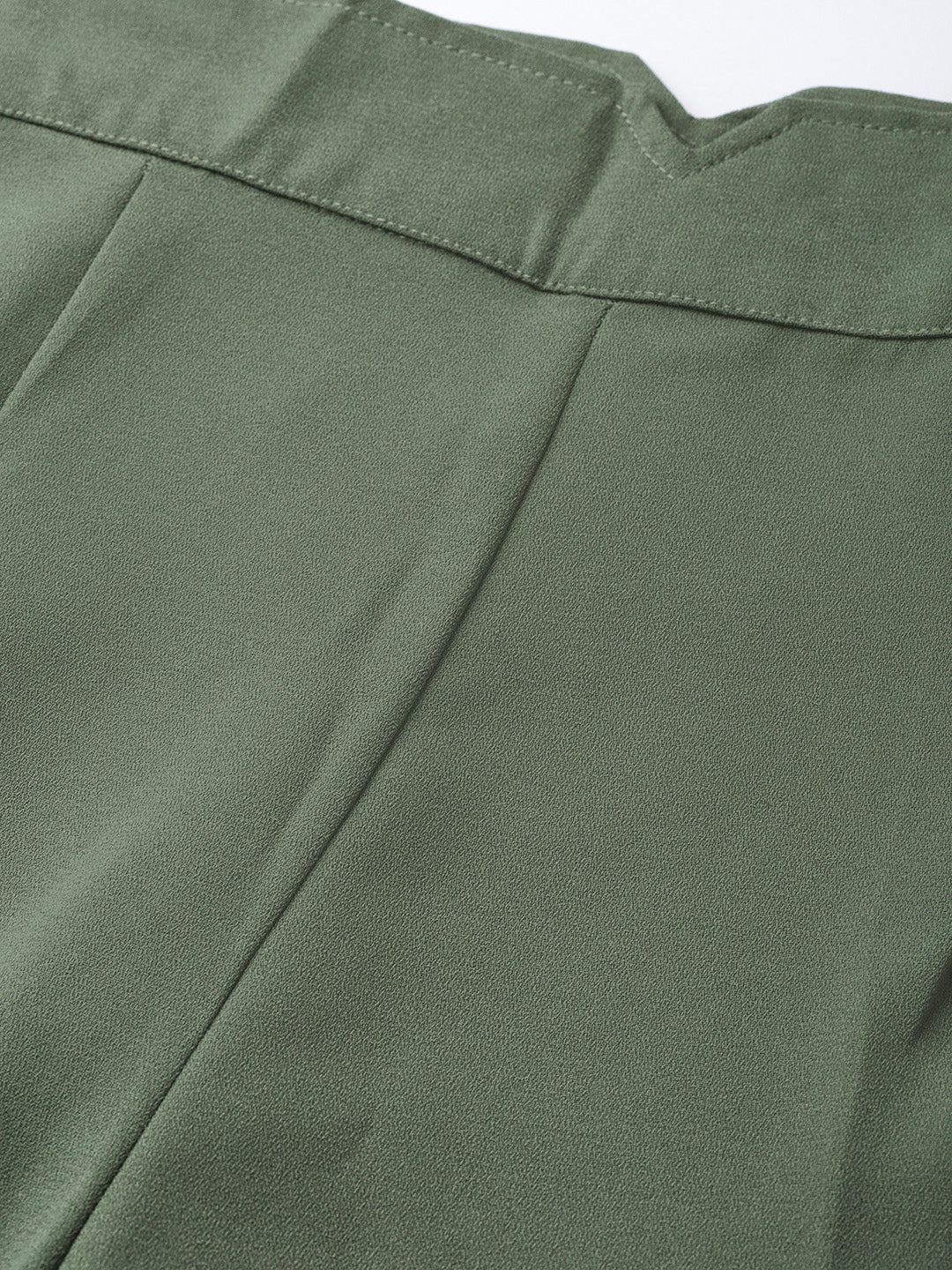 Women Olive Side Zipper Pant - Image 5
