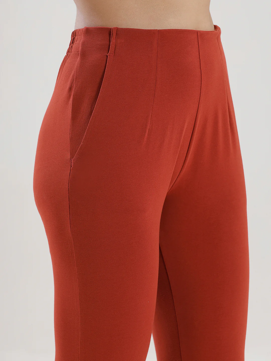Women Orange Casual Pants - Image 4