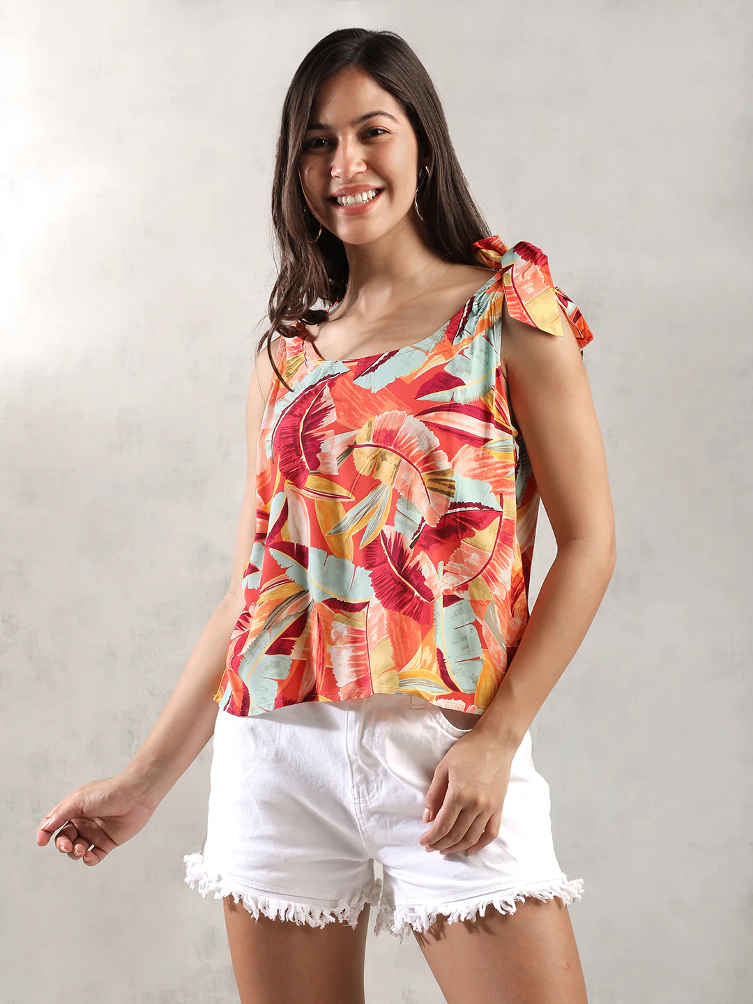 Women Orange Regular Fit Top - Image 2